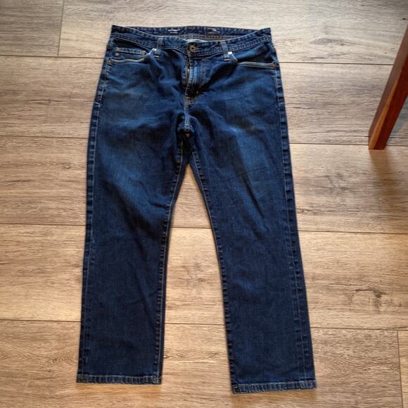 AG Adriano Goldschmeid Jeans Size 33 cropped THE EVERETT Denim STRAIGHT Leg - Picture 1 of 5